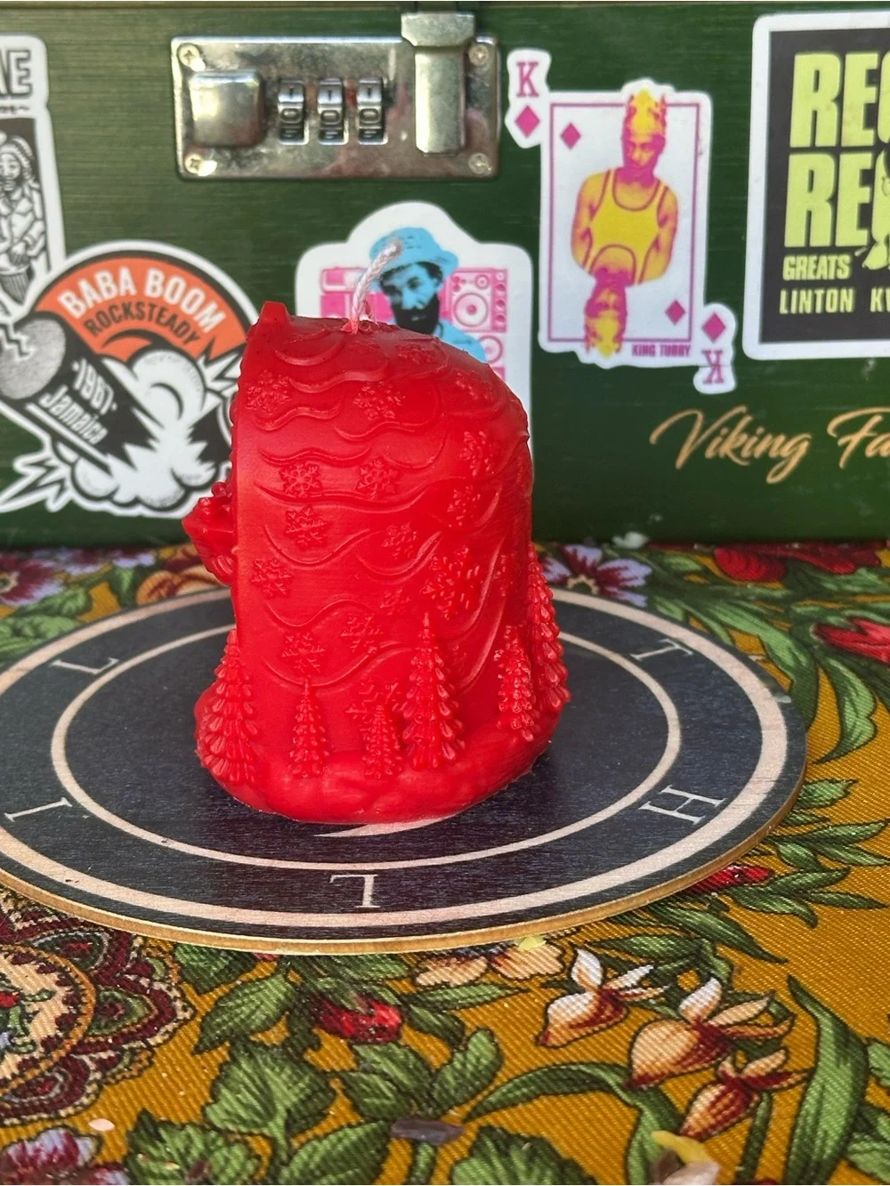 Red Santa Christmas Candle
